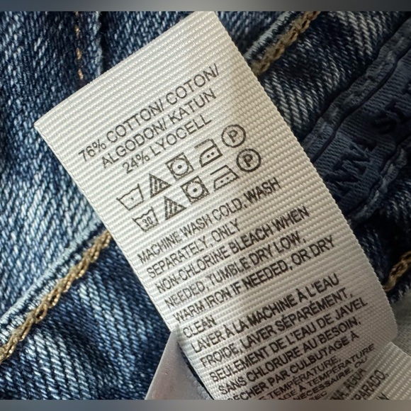 Lucky Brand Sienna Slim Boyfriend Jeans Patchwork Distressed  Size 2/26 - Picture 10 of 16